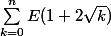 \sum_{k=0}^{n}{E(1+2\sqrt{k})}